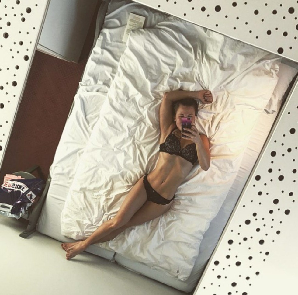 Kristina Reztsova in a swimsuit