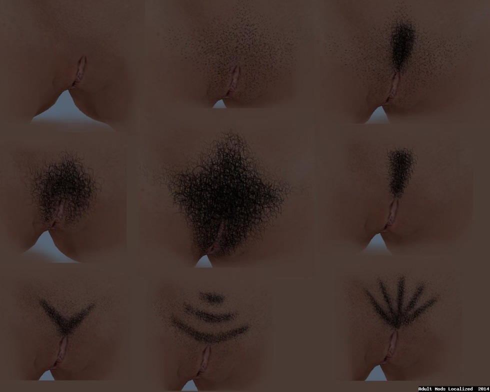 Beautiful hairy female pubis