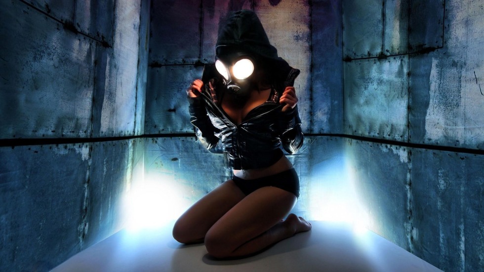 Woman in the twilight