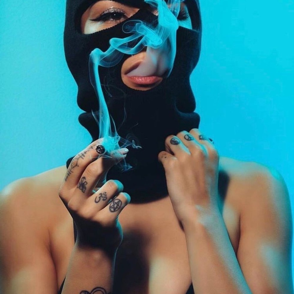 The dark -skinned girl is crying