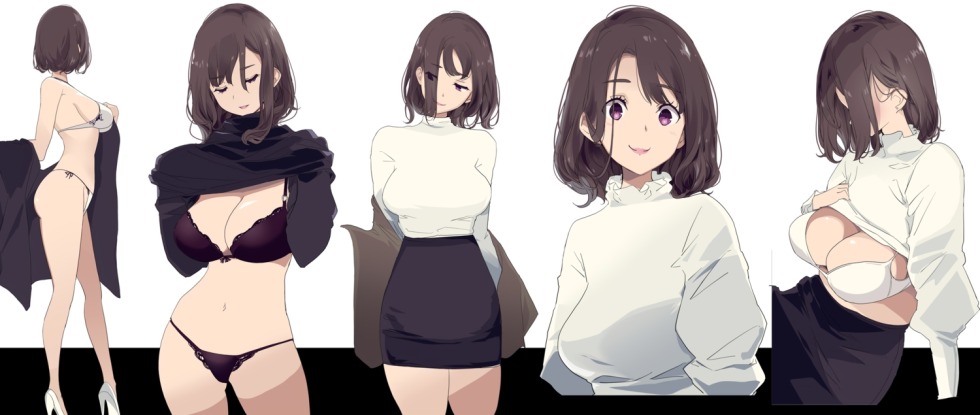 Woman with bra in her hands