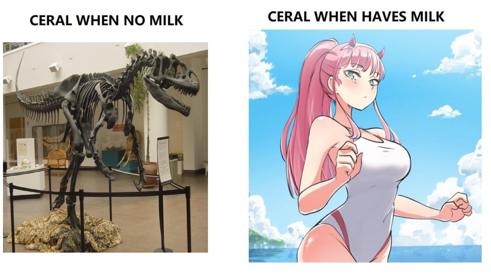 Anime chan with milk