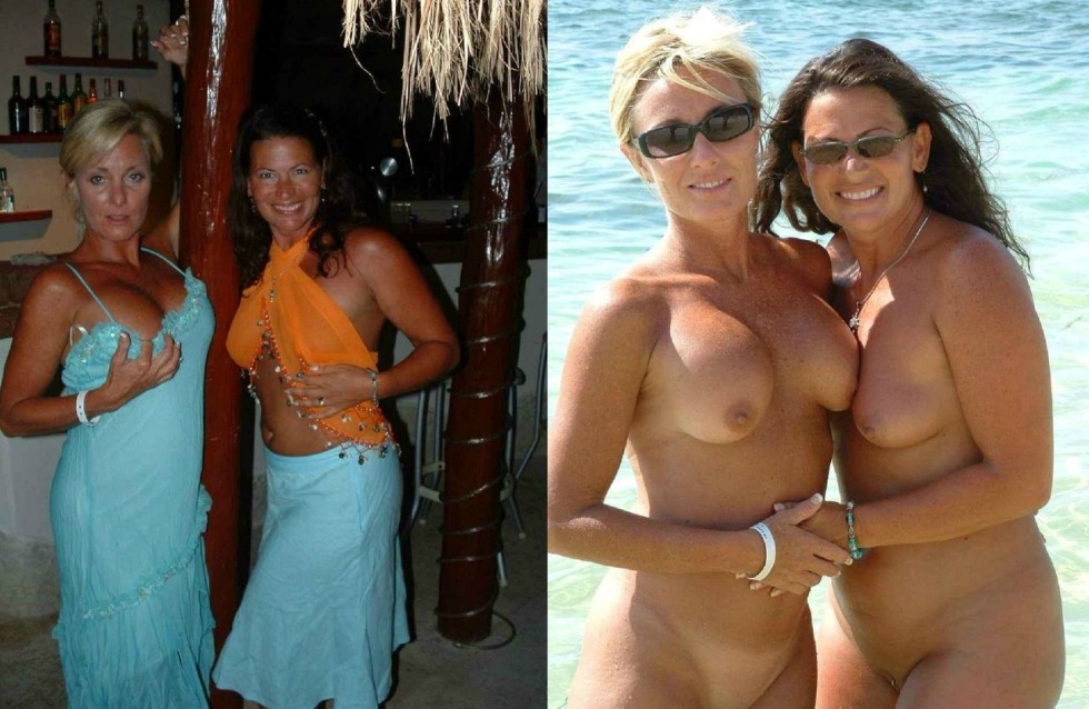 Milf on the beach party
