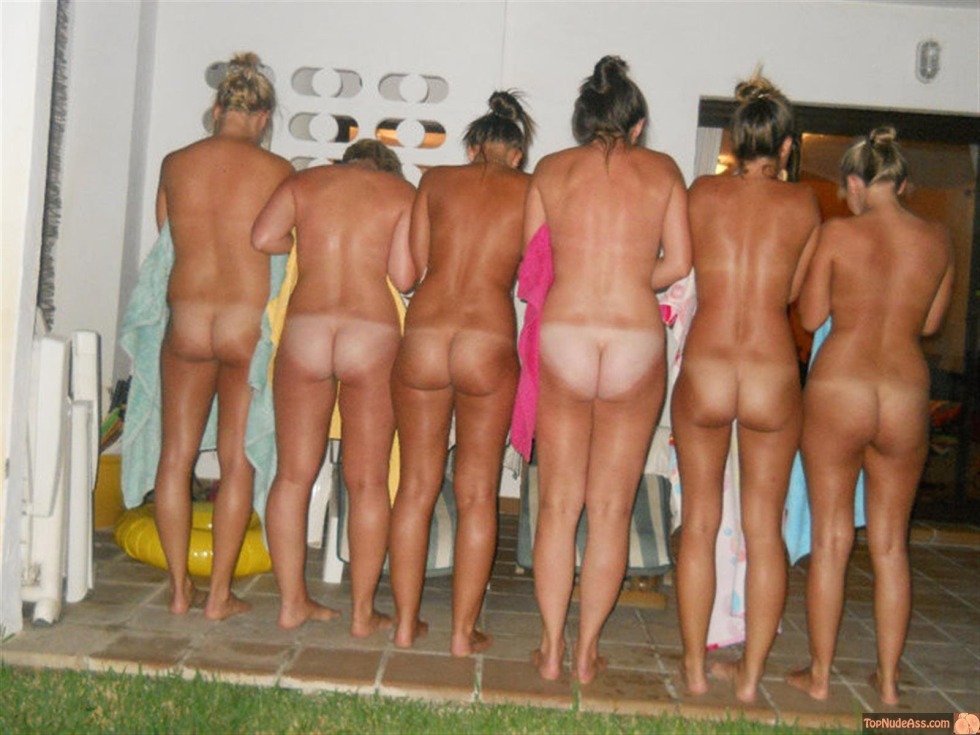 A lot of naked female asses private