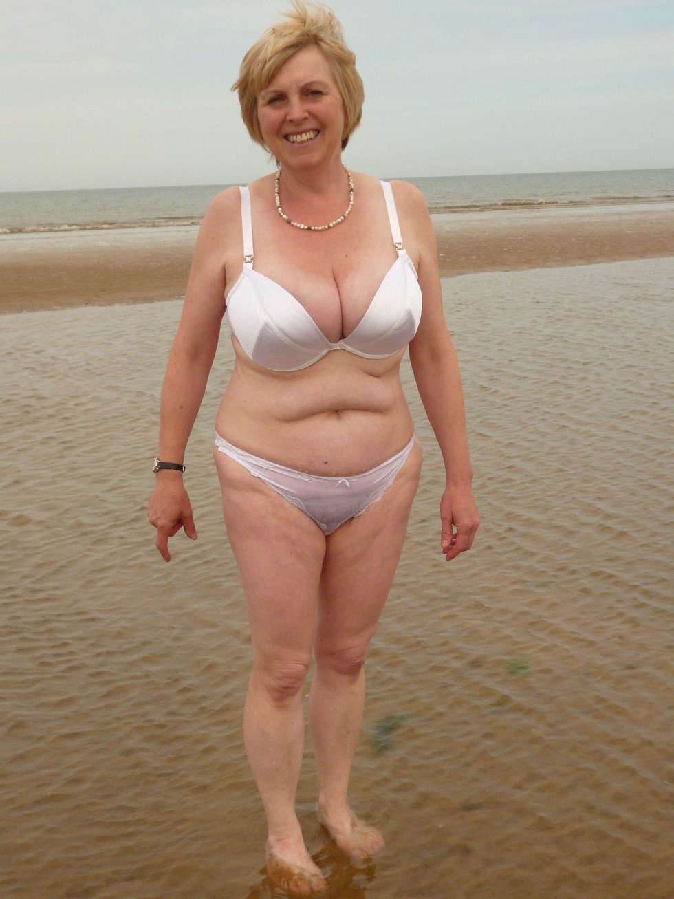 Elderly women in swimsuits