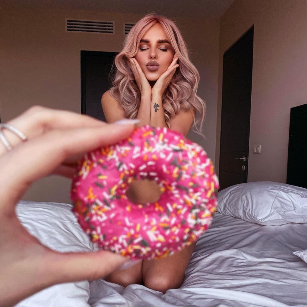 Girl with a donut