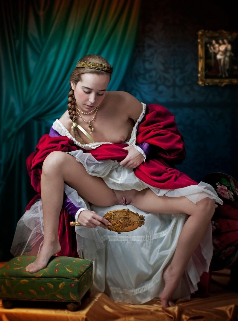 Nude in the style of the Middle Ages