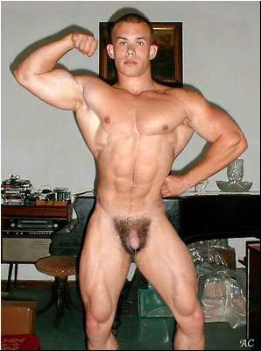 Naked man with a small penis