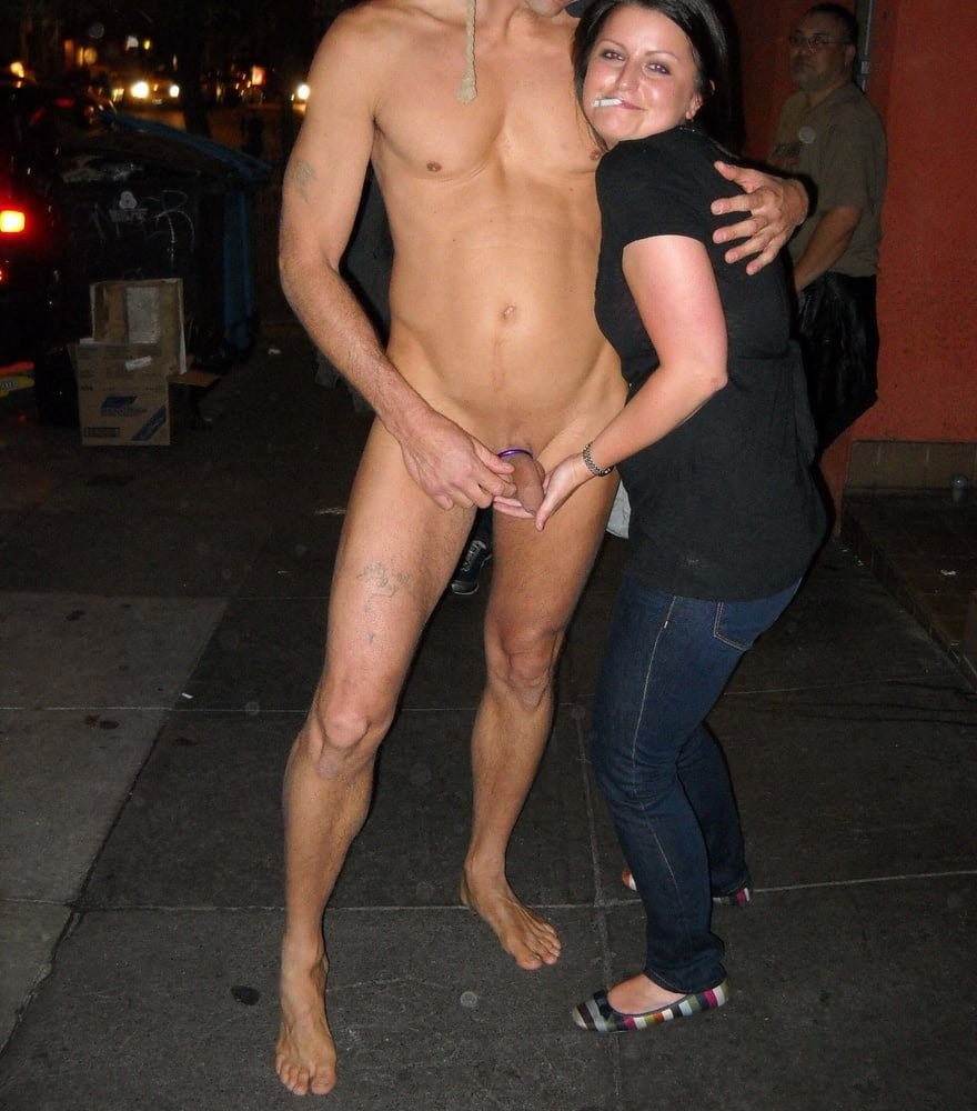 Naked man dressed woman