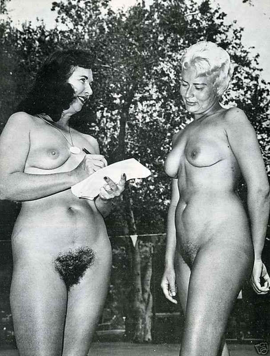 Naked hairy women retro