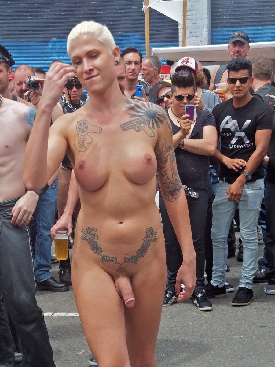 The transgender parade is naked