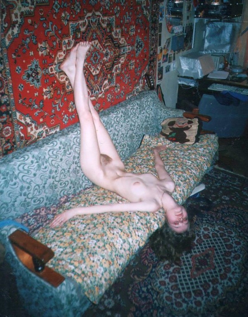 Naked woman Private on the carpet