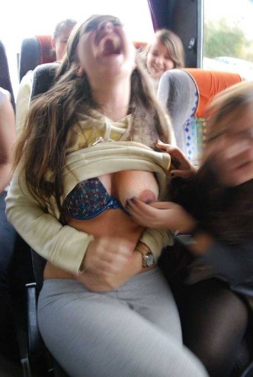 Breasts in public transport