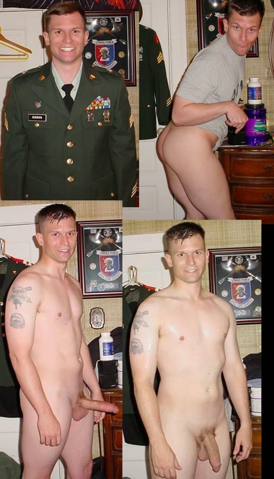Military men without panties
