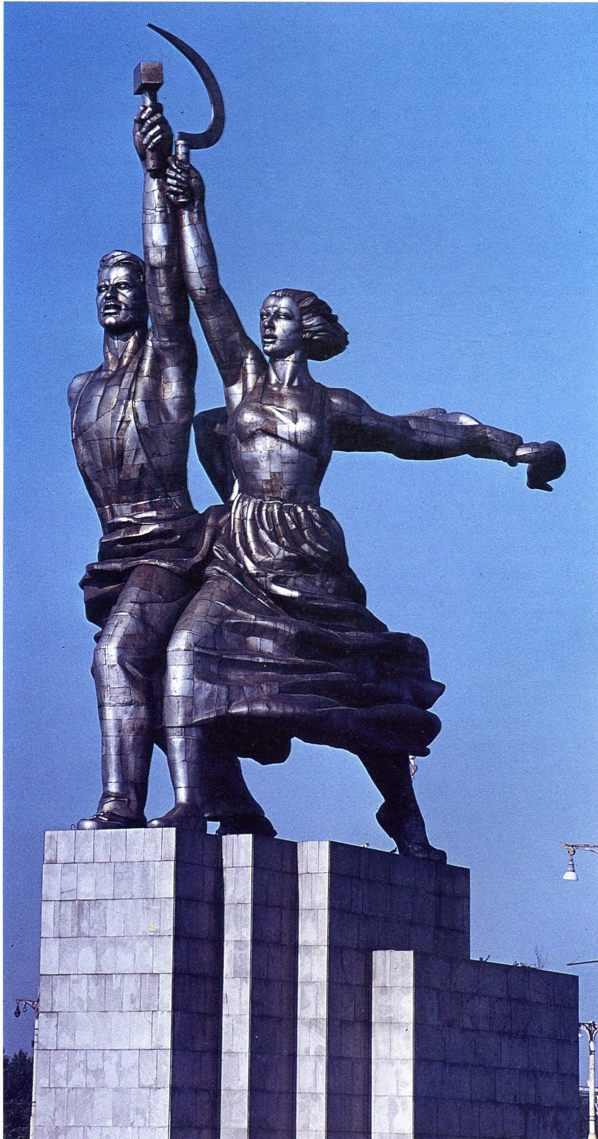 Worker and collective farmer Greek statue