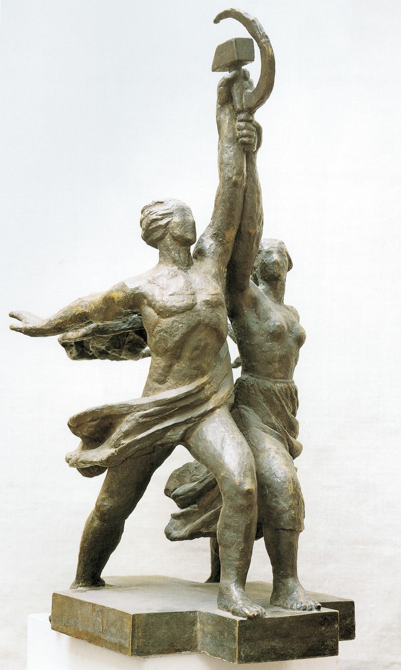 Early sketches of Mukhina Worker and collective farmer