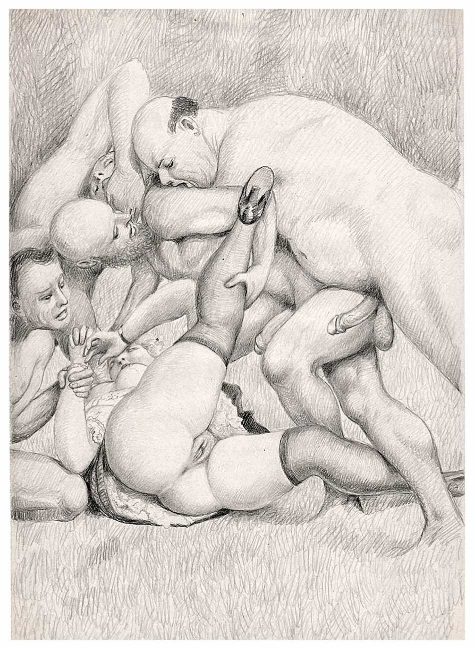 Erotic drawings are elderly