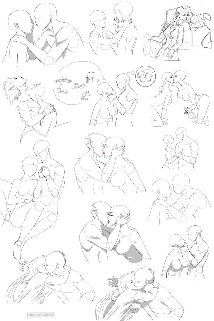 Pairs of pose for drawing kibbitzer