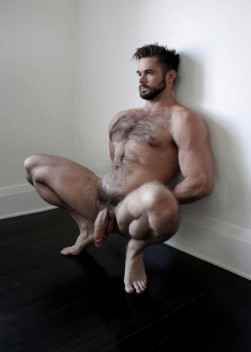 Naked muscular hairy guys