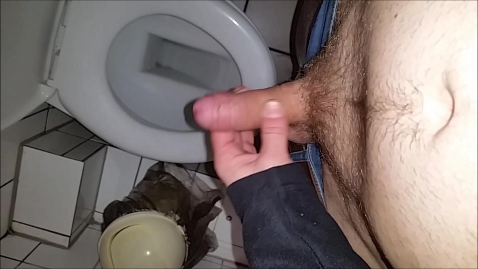 Masturbation in the toilet of men