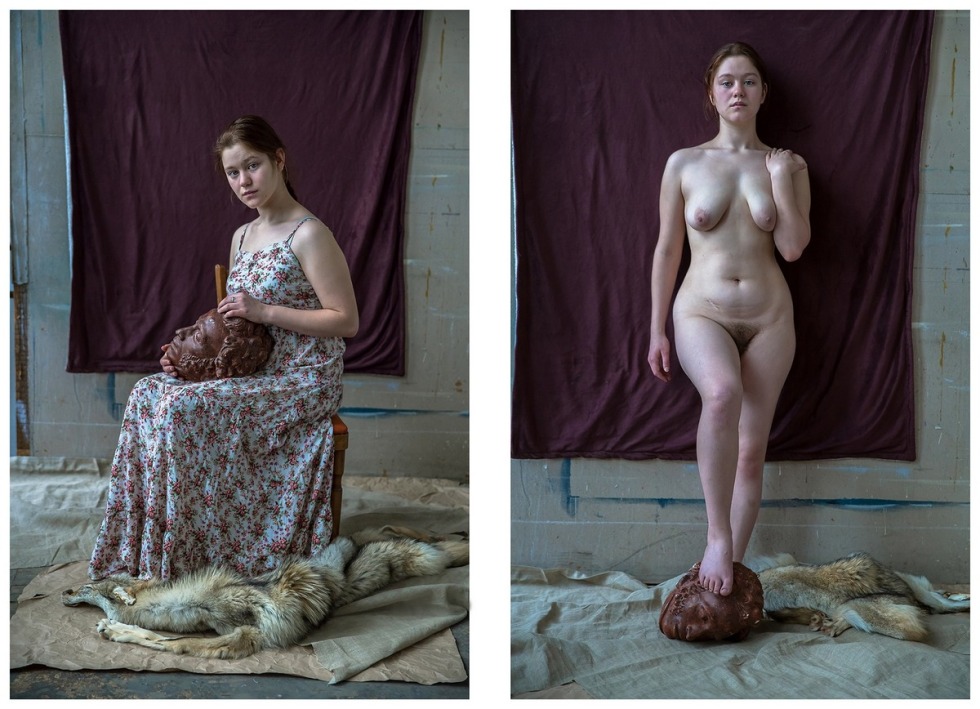 Separate model in the studio