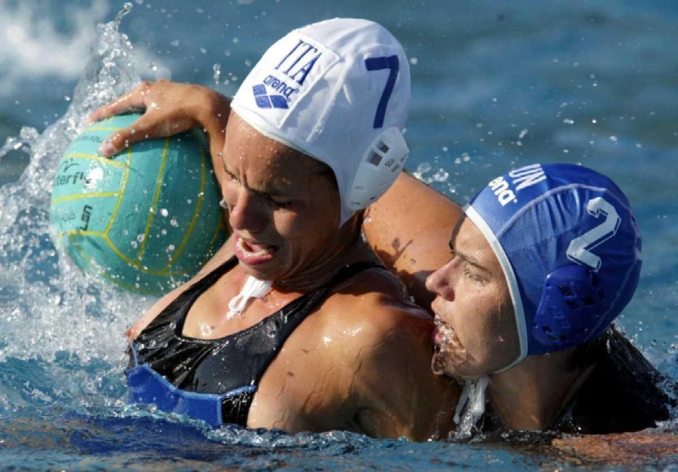 Women's water polo breasts