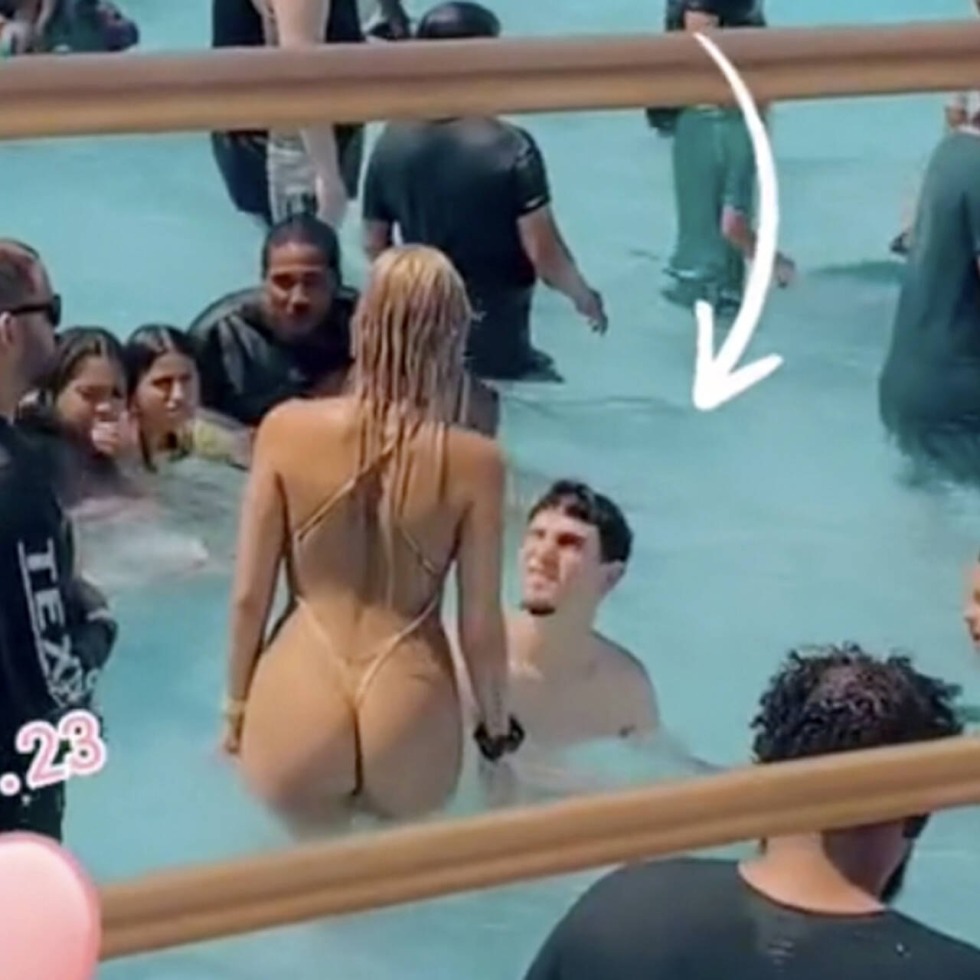 Girl swimming in the pool