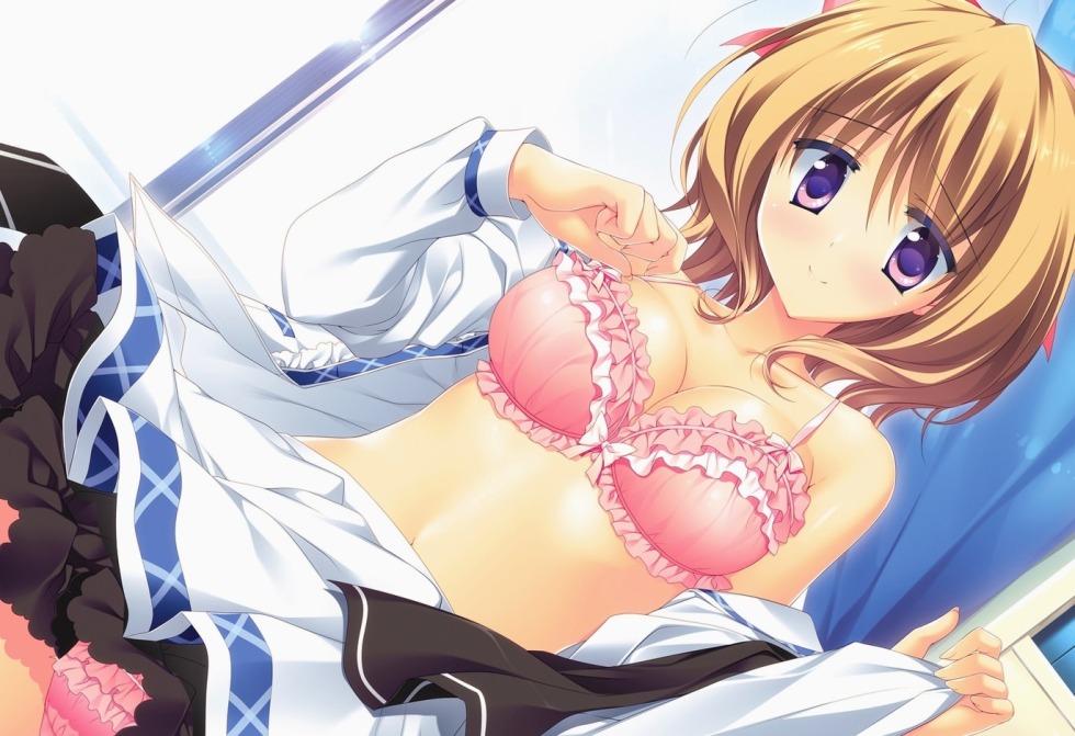 Anime girls with panties and bras