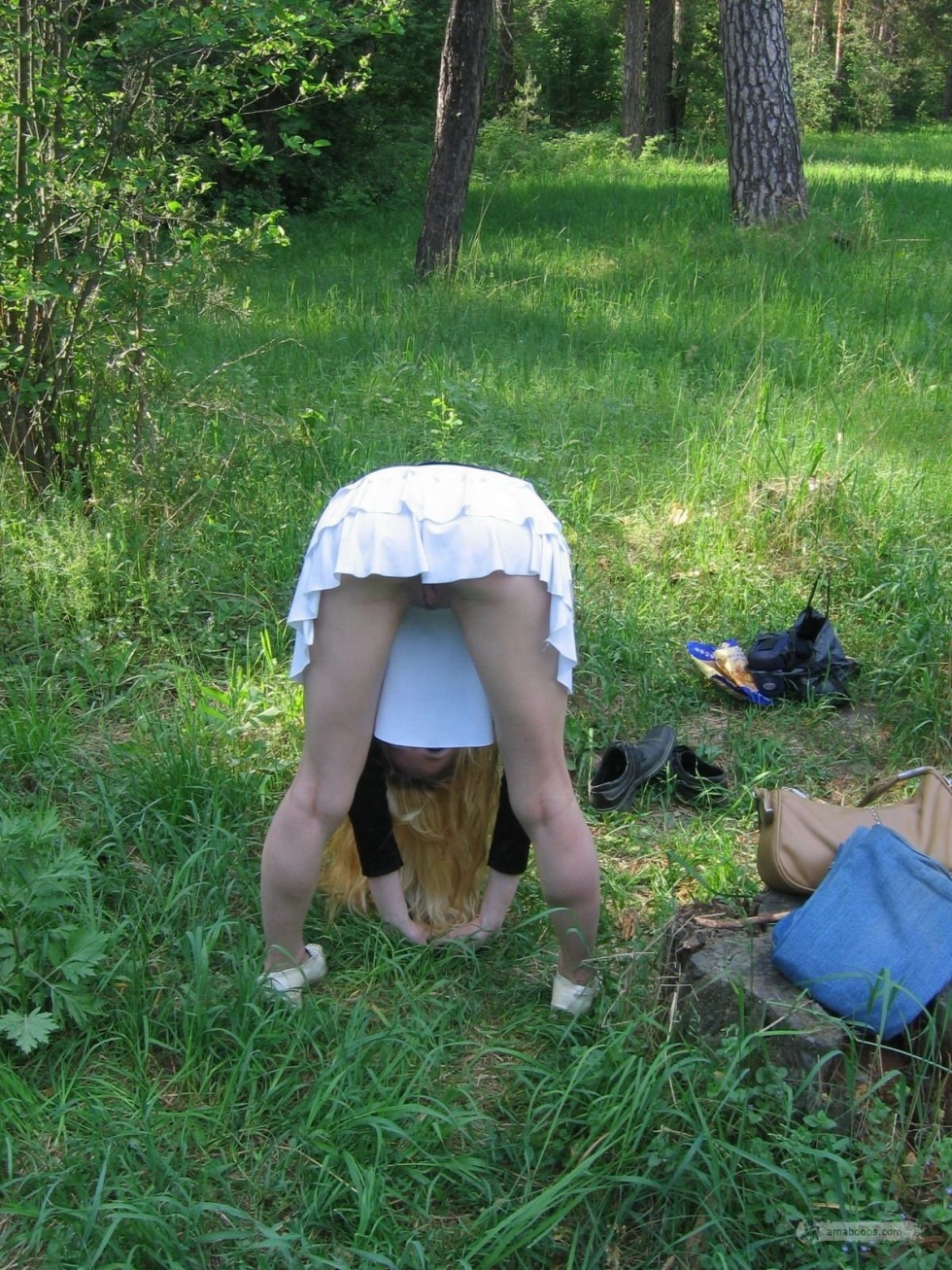 Women in the garden spied