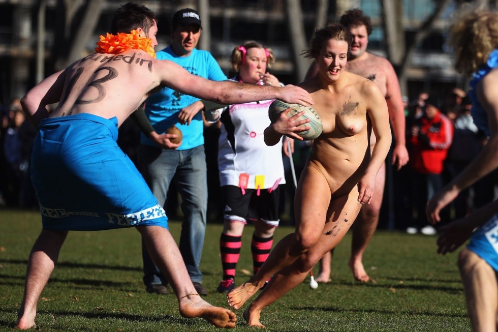 Female rugby naked breasts
