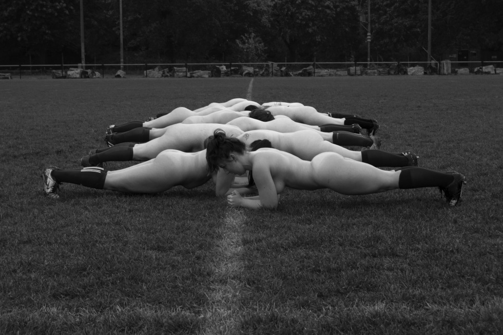 Women Rugbists are naked