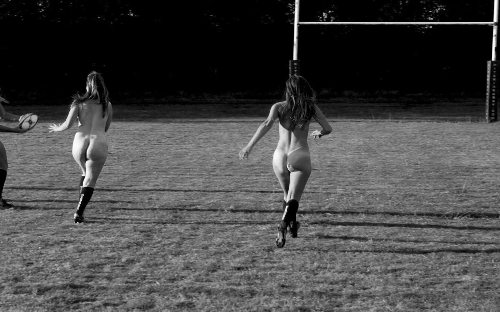 Women Rugbists are naked