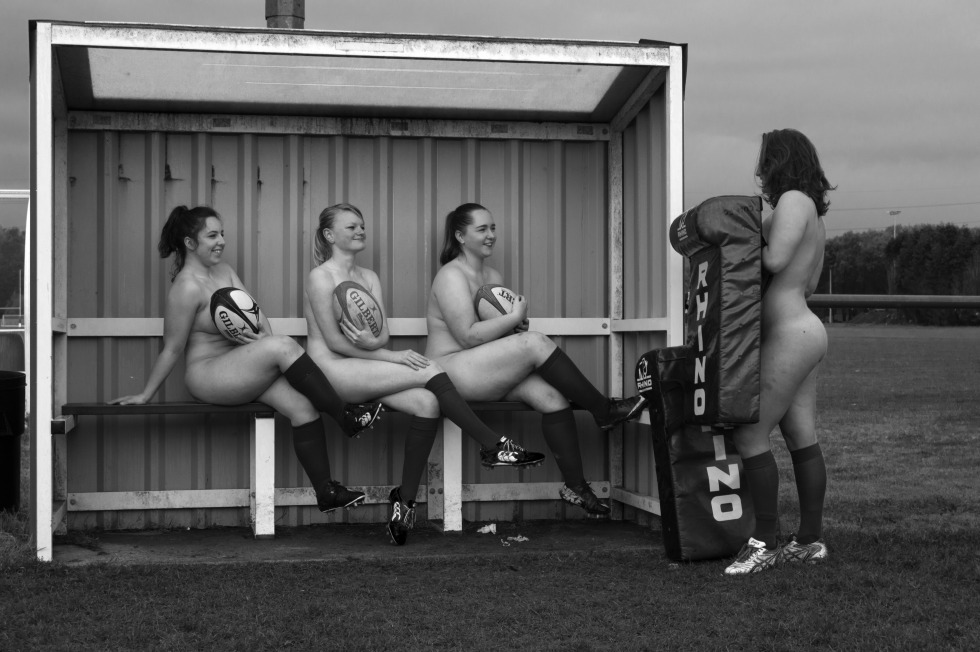 Women Rugbists are naked