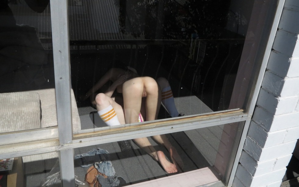 I peered behind a neighbor without panties