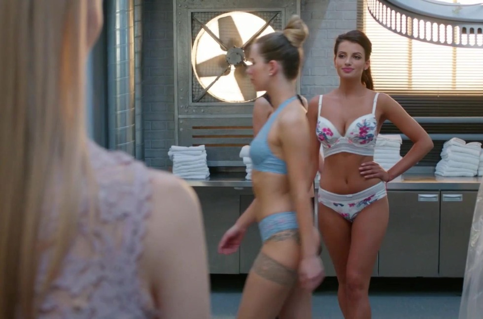 Mila Sivatskaya in underwear in the series Grand Hotel