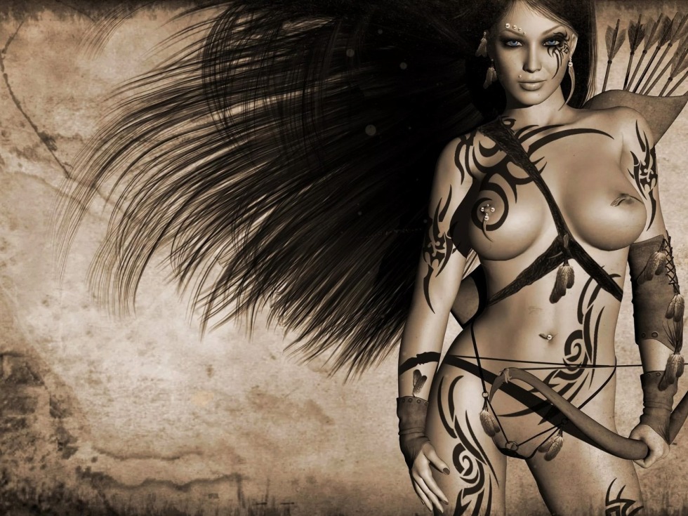 Naked women warriors