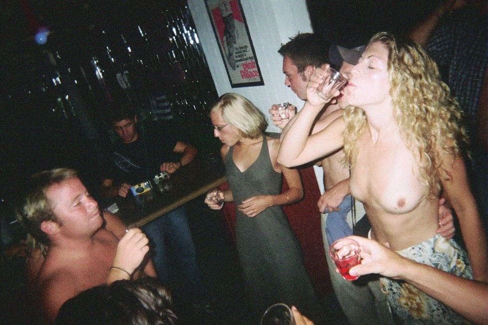 Drunk naked wife on a corporate party