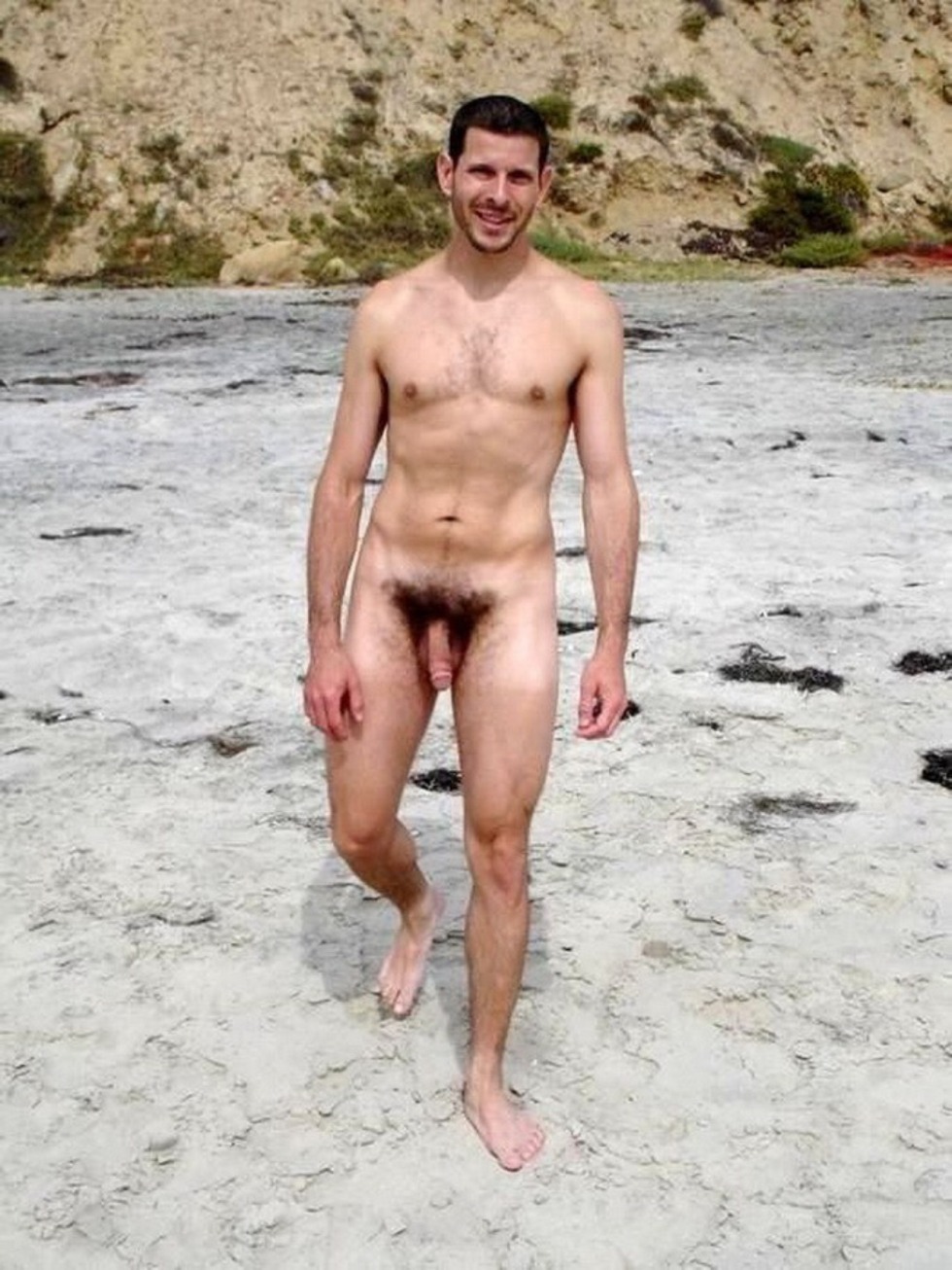 Naked Russian men on the beach