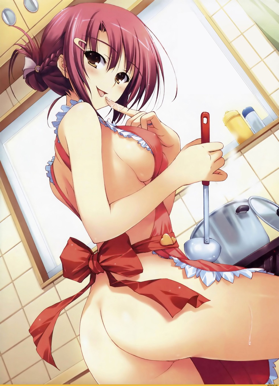 Hentai apron on a naked body