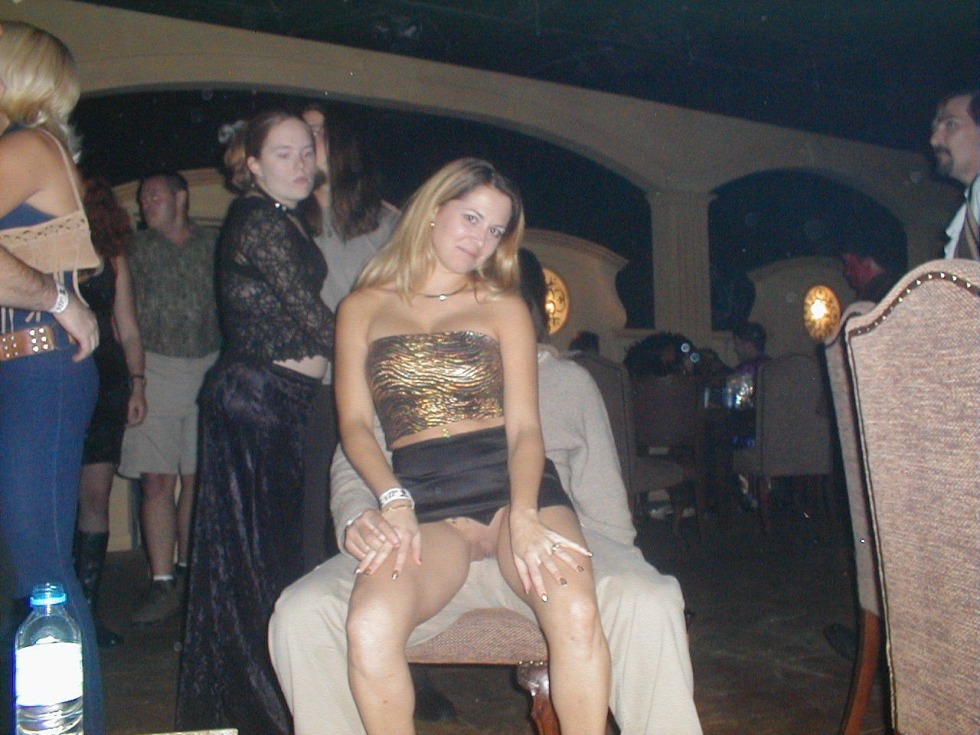 Lit panties at the corporate party