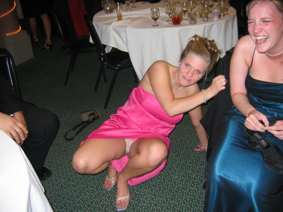 Lit panties at the corporate party