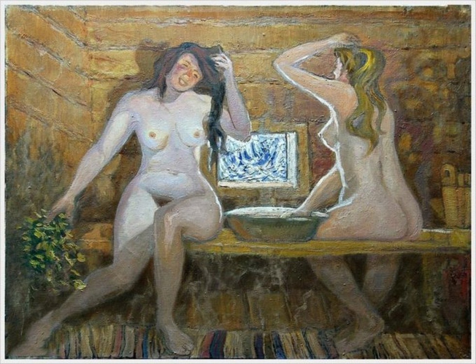Picture naked women in the bathhouse