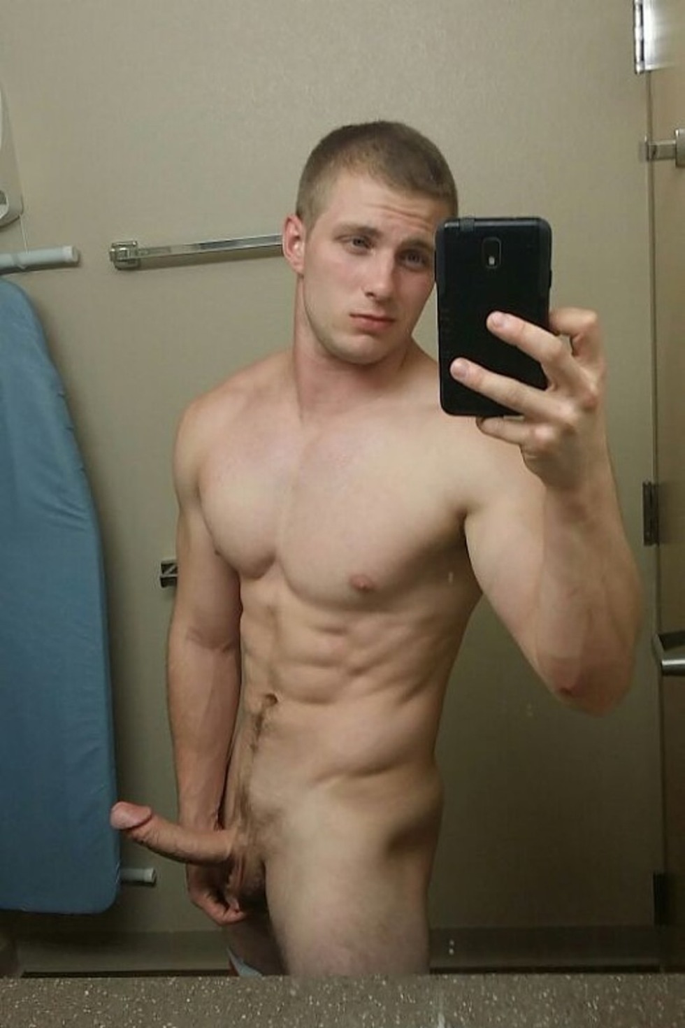 Beautiful penis in the mirror