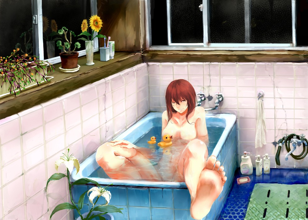 Naked women in the bathroom hentai