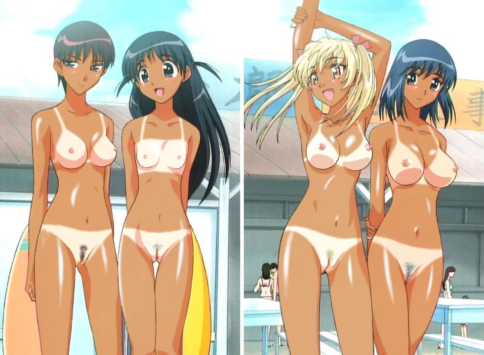 Hentai tanned in swimsuits
