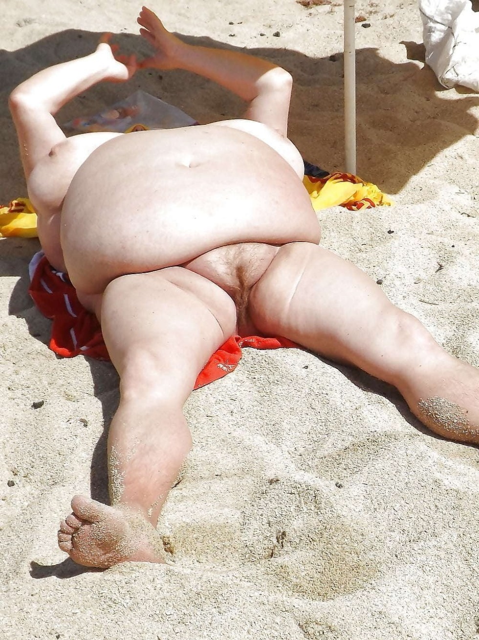 Naked thick old women on the beach
