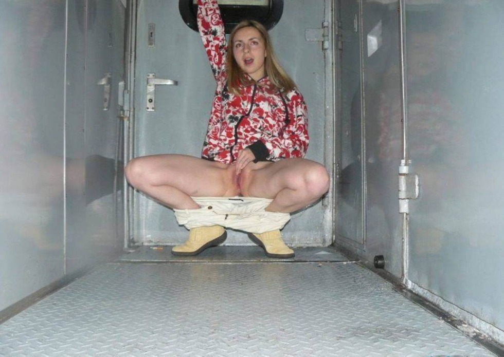 Naked Russian women on the train