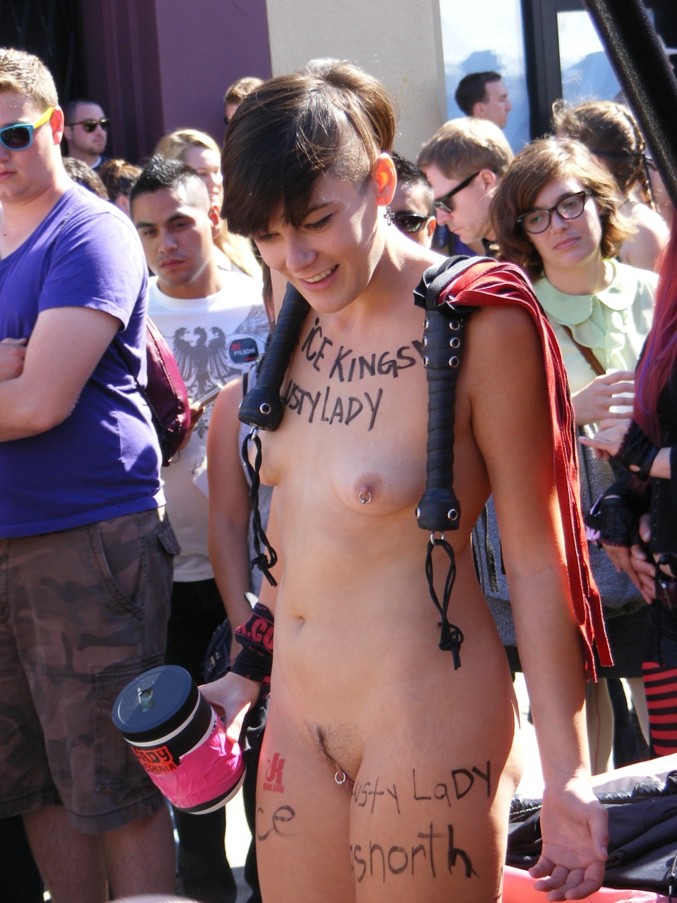 Naked pierced women at the festival