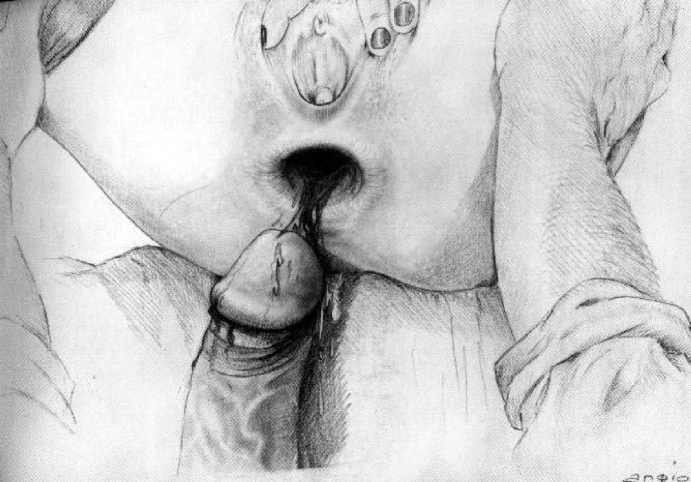 Vagina drawing with a pencil