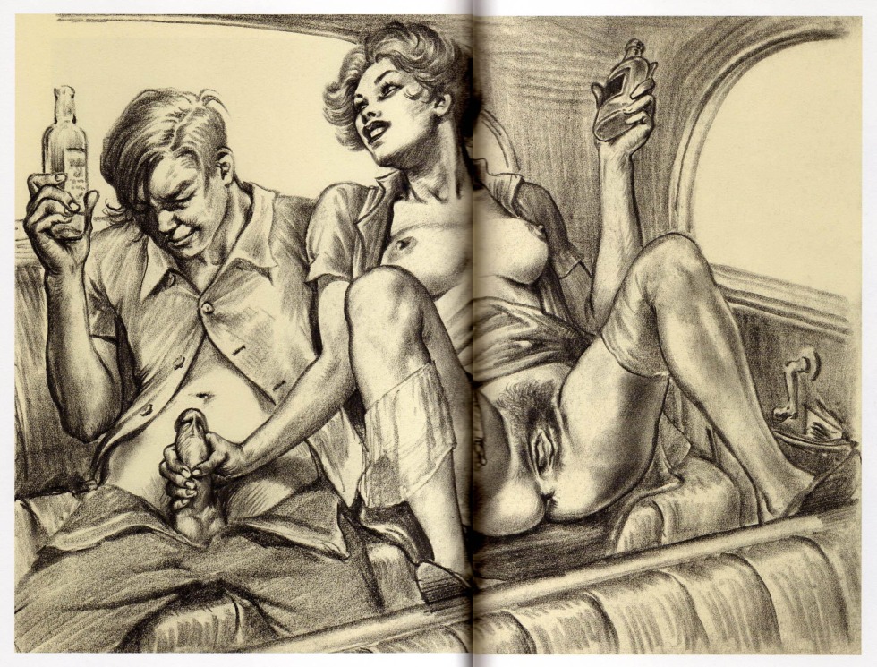 Retro porn in the drawings